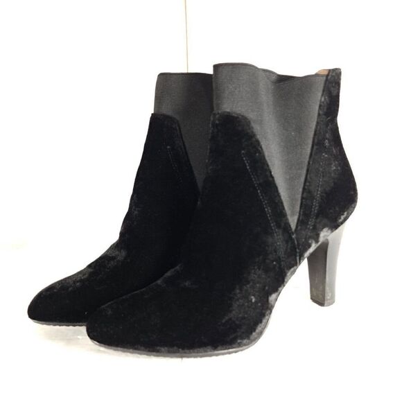 Donald J Pliner Women’s Hyde US 9.5M Black Velvet Brocade Ankle Boots Booties - Picture 1 of 14
